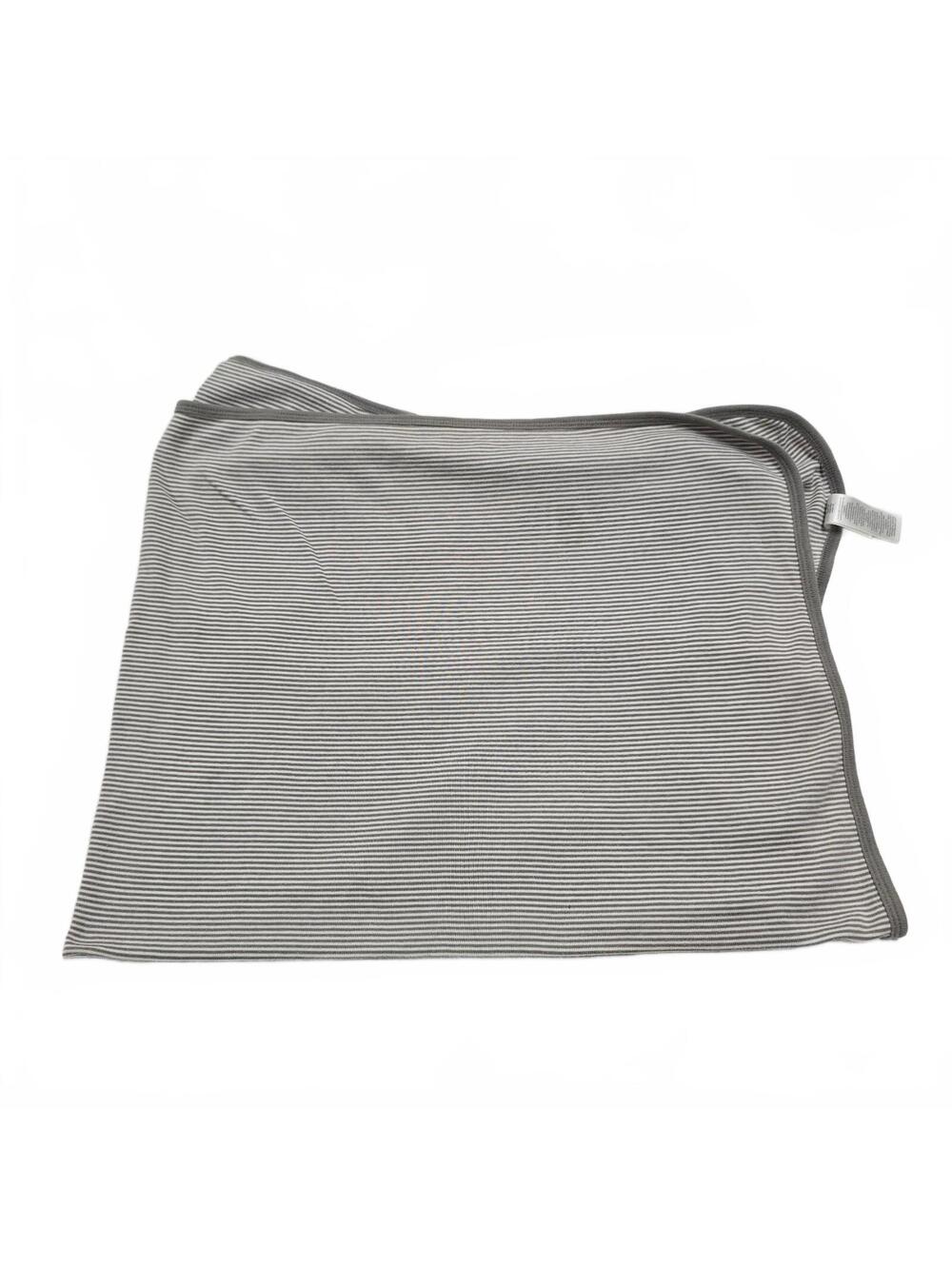 Carters OS Jersey Knit 100% Cotton Baby Swaddle Blanket Taupe Gray White Stripe